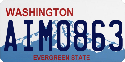 WA license plate AIM0863