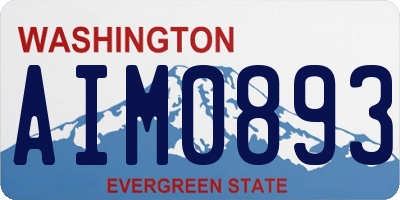 WA license plate AIM0893