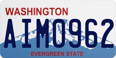 WA license plate AIM0962