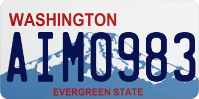 WA license plate AIM0983