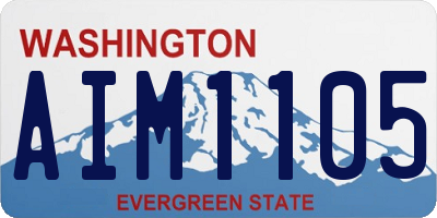 WA license plate AIM1105