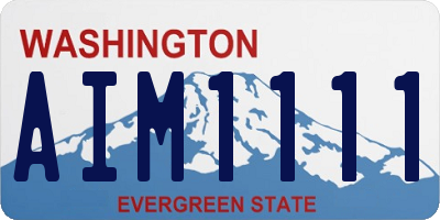 WA license plate AIM1111