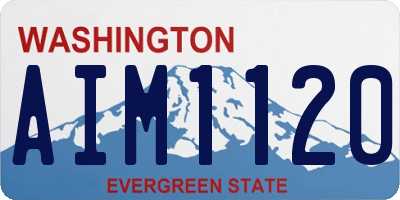 WA license plate AIM1120