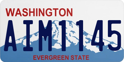 WA license plate AIM1145
