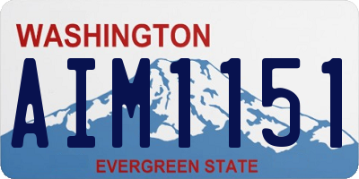 WA license plate AIM1151
