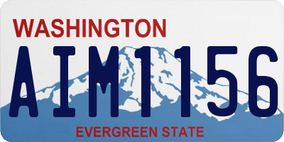 WA license plate AIM1156