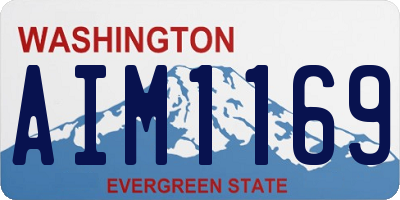 WA license plate AIM1169