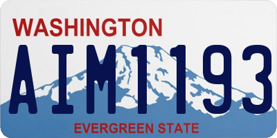 WA license plate AIM1193