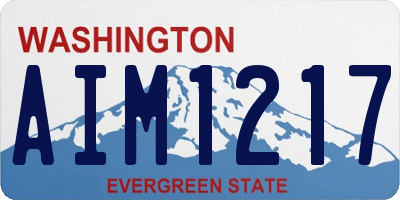 WA license plate AIM1217