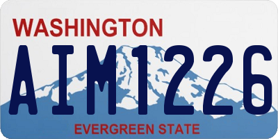 WA license plate AIM1226