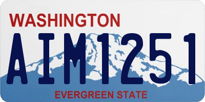 WA license plate AIM1251