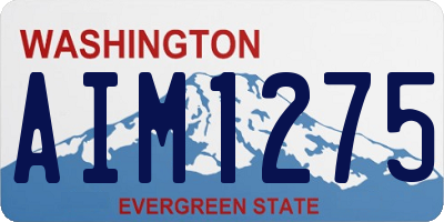 WA license plate AIM1275