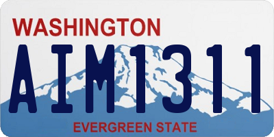 WA license plate AIM1311