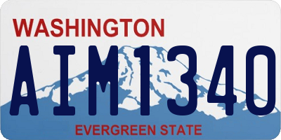 WA license plate AIM1340