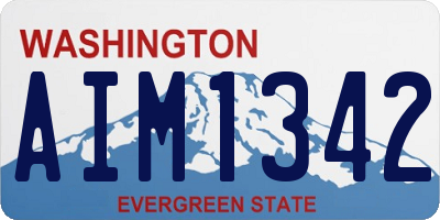 WA license plate AIM1342
