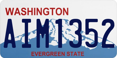 WA license plate AIM1352