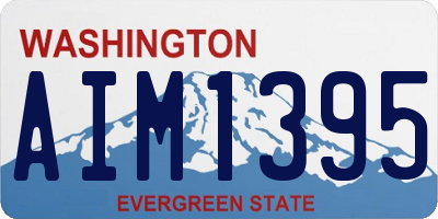 WA license plate AIM1395