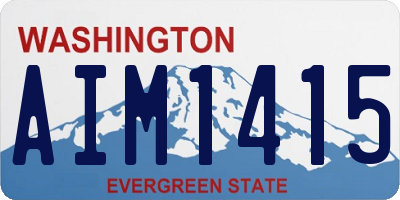 WA license plate AIM1415
