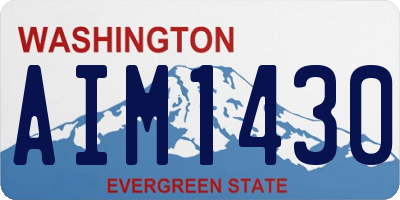 WA license plate AIM1430