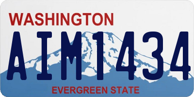 WA license plate AIM1434