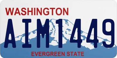 WA license plate AIM1449