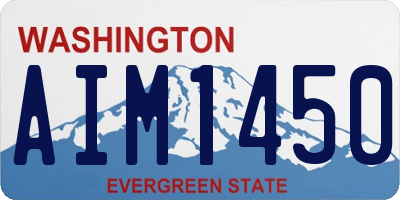 WA license plate AIM1450