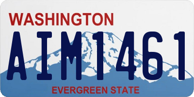 WA license plate AIM1461