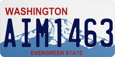 WA license plate AIM1463