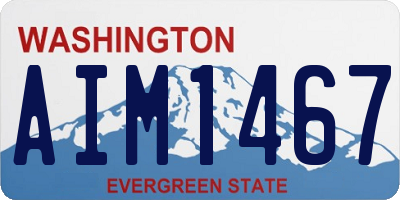 WA license plate AIM1467