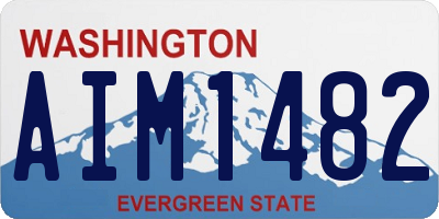 WA license plate AIM1482