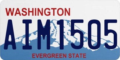 WA license plate AIM1505