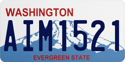 WA license plate AIM1521
