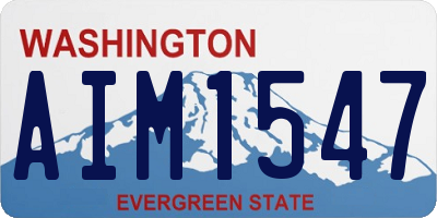 WA license plate AIM1547