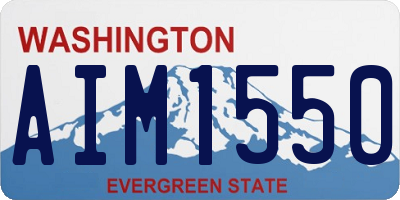 WA license plate AIM1550