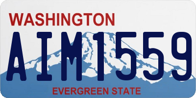 WA license plate AIM1559
