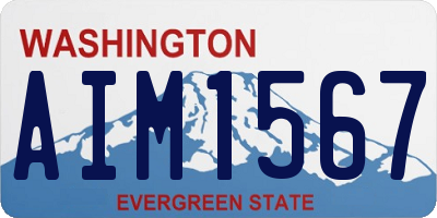 WA license plate AIM1567