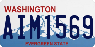 WA license plate AIM1569