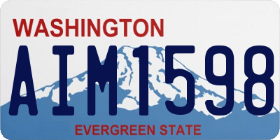 WA license plate AIM1598