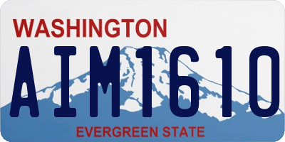 WA license plate AIM1610