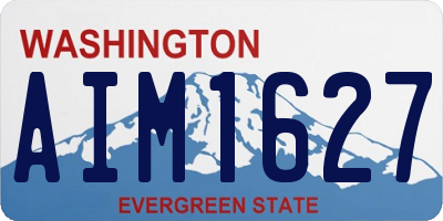 WA license plate AIM1627