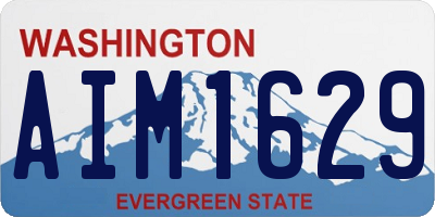 WA license plate AIM1629