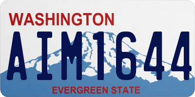 WA license plate AIM1644