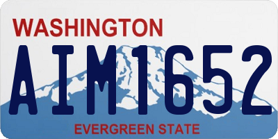 WA license plate AIM1652