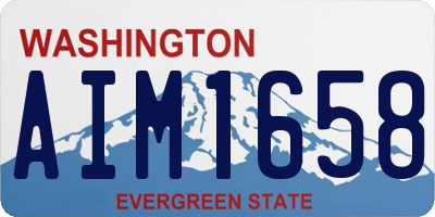WA license plate AIM1658