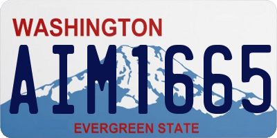 WA license plate AIM1665
