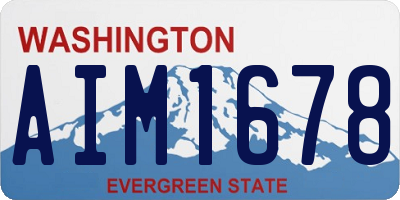 WA license plate AIM1678