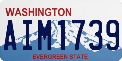 WA license plate AIM1739