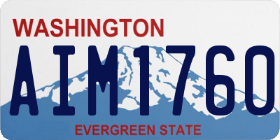 WA license plate AIM1760