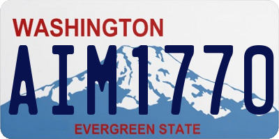 WA license plate AIM1770