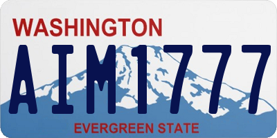 WA license plate AIM1777